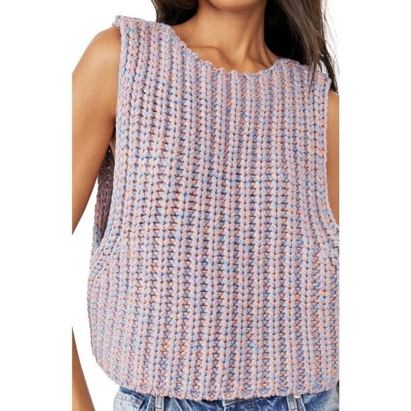 Free People Hoopla Sweater Vest in Mountain Sunset Combo at Nordstrom, Size X-La - Picture 1 of 3
